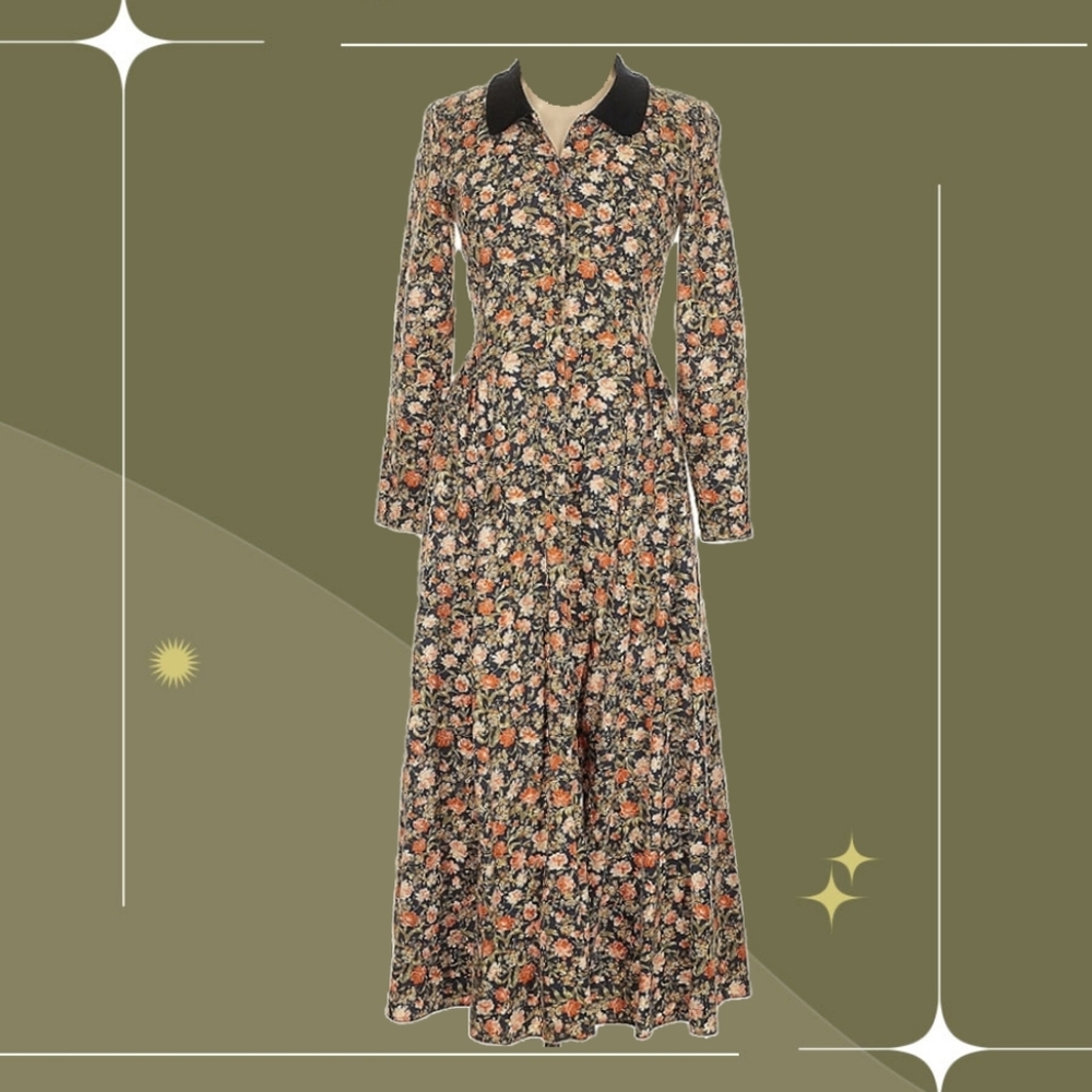 🍋✨ Vintage 90s Laura Ashley Florla Riding Dress Size 6